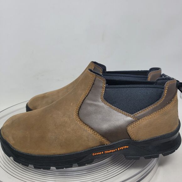 DANNER Crafter Romeo Chelsea Brown Leather Work Shoes 11.5 EE WIDE, Slip On 99% - Picture 1 of 7